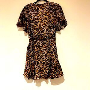 BB Dakota Animal Printed Ruffle mini Dress no tag